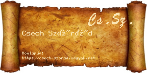 Csech Szórád névjegykártya